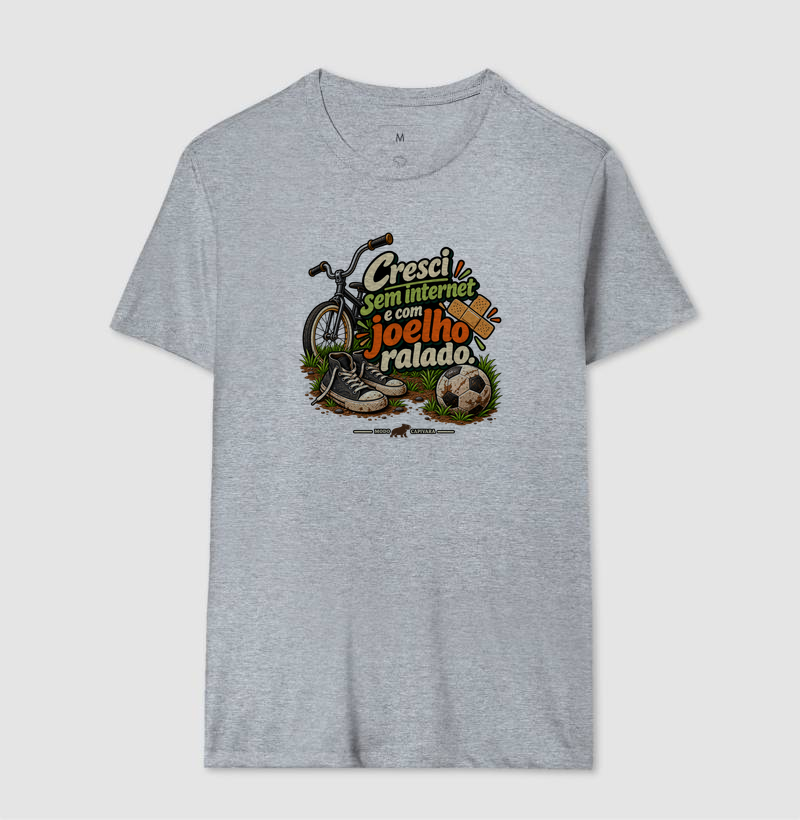CRESCI SEM INTERNET E COM JOELHO RALADO - Modo capivara - Camiseta - Imagem 10