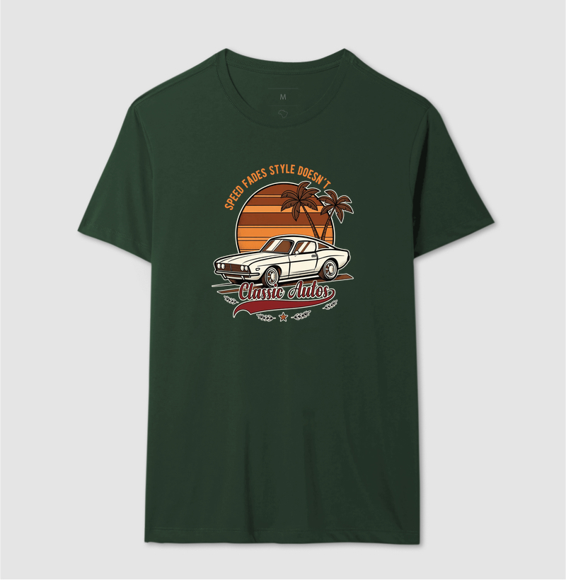 Classic Autos Speed Fades Style Doesn't - Muscle Car Retro Sunset - Imagem 8