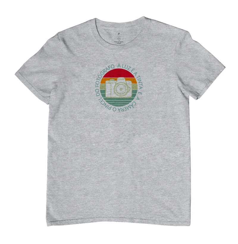 Camiseta masculina a luz é a tinta - Imagem 4