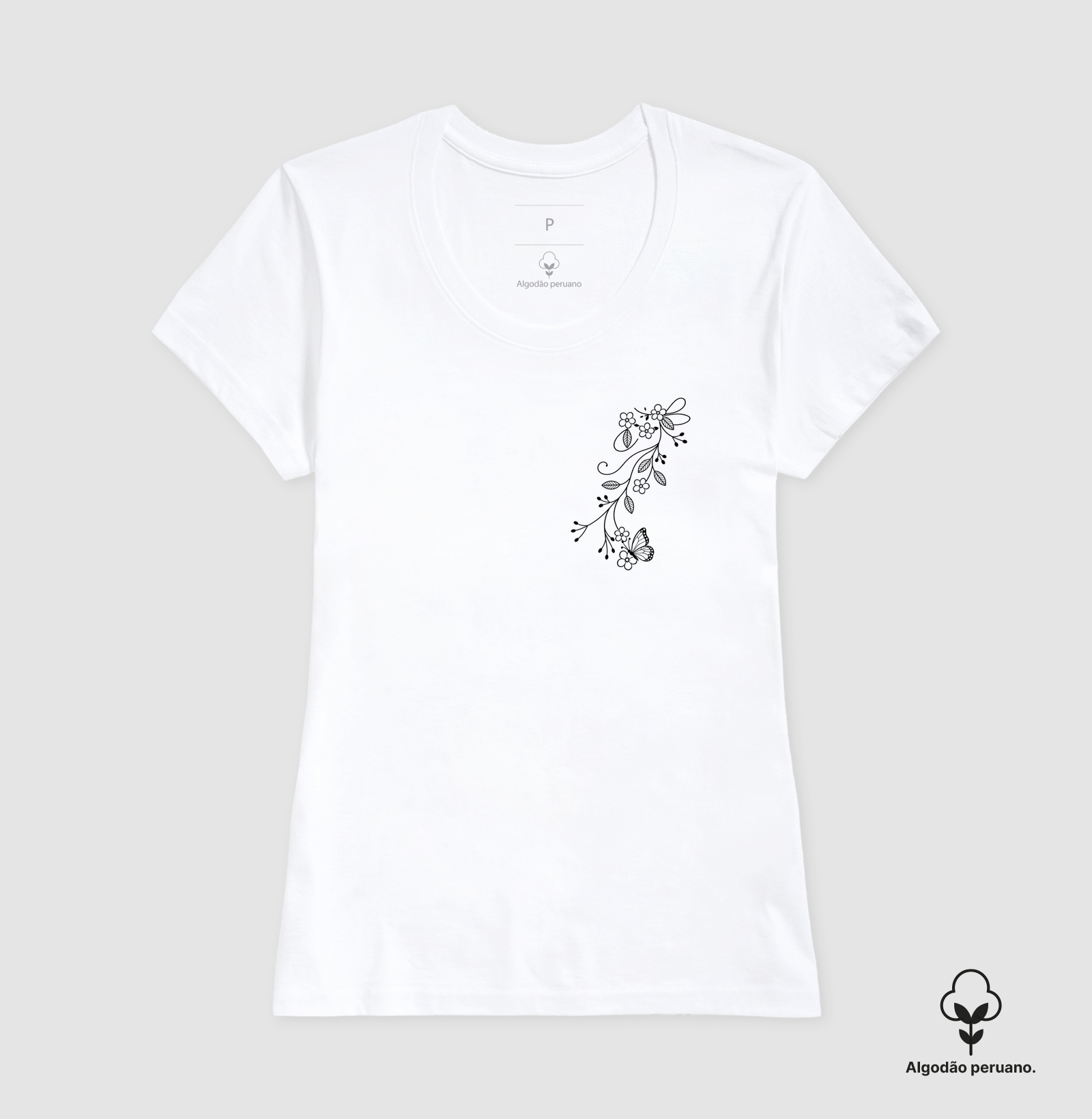 Camiseta Borboleta em Flor - Imagem 9