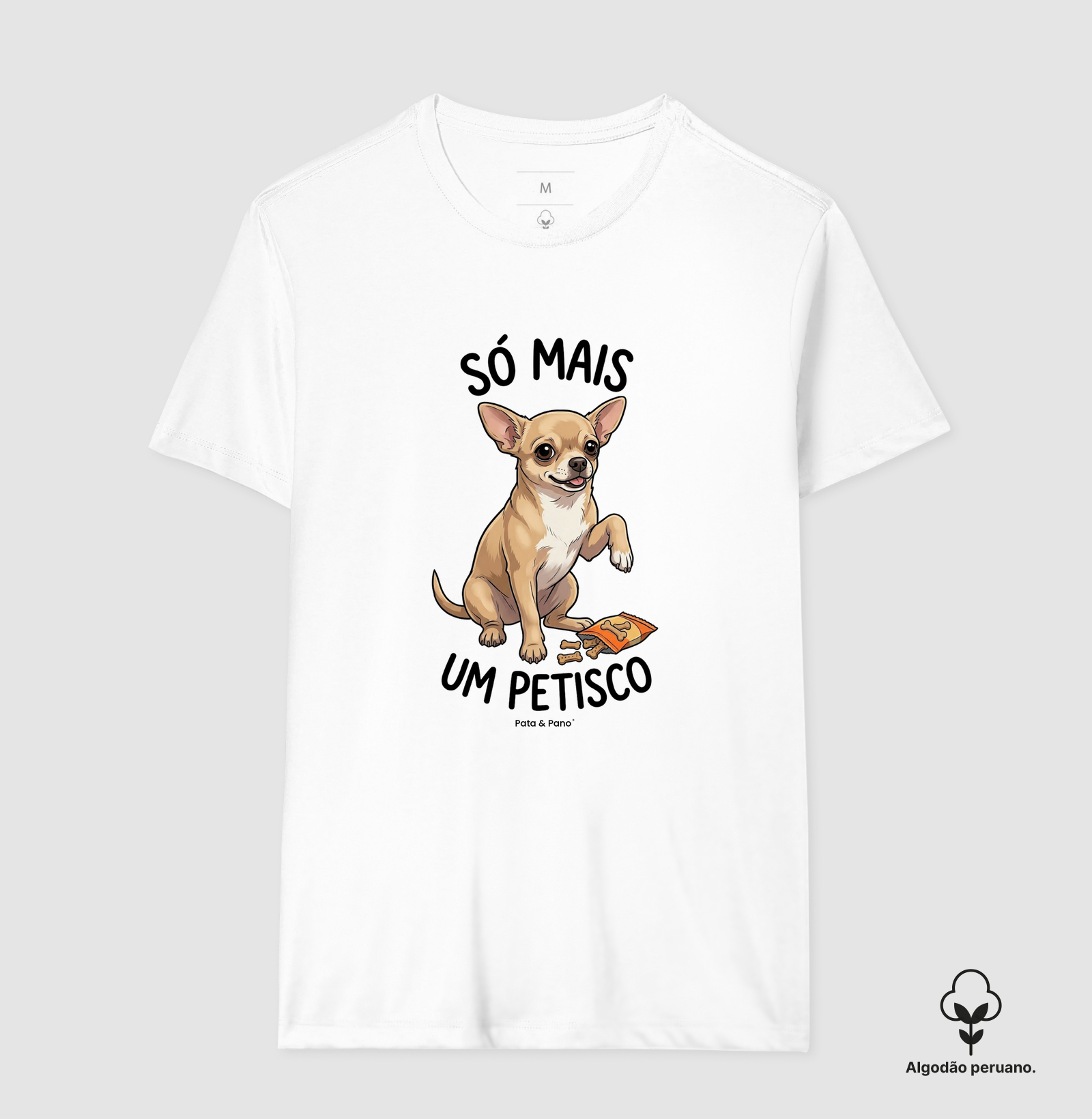 CAMISETA ALGODÃO PERUANO CHIHUAHUA PETISCO - Imagem 6