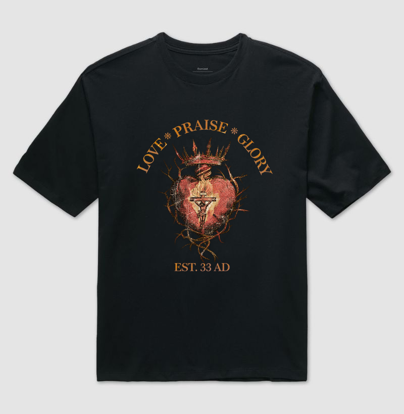 Tshirt Oversized Love, Praise, Glory - Imagem 4