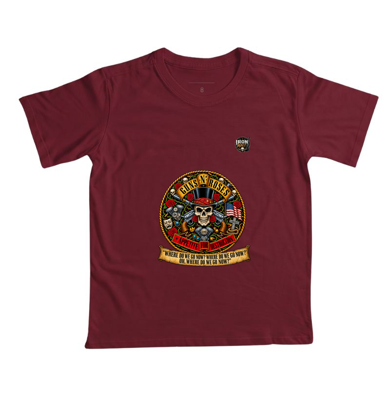 Camiseta Guns N’ Roses Caveira, Rosas e Revólveres - Imagem 7