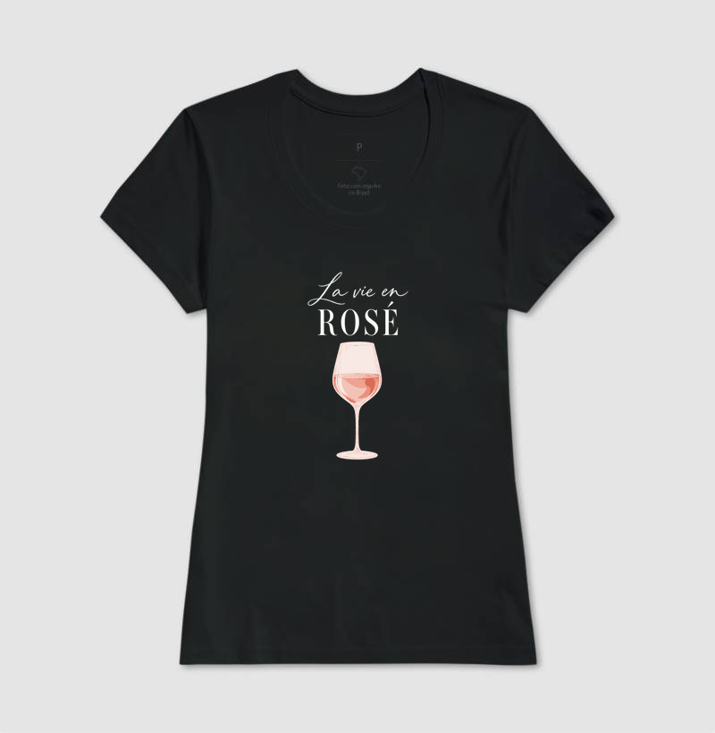 Camiseta La Vie en Rosé – Taça de Vinho Rosé - Imagem 3