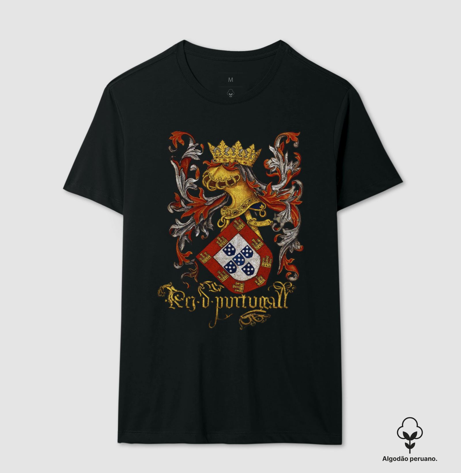 Camiseta Algodão Peruano Brasão de Armas de Portugal (séculos XV e XVI) - Imagem 5