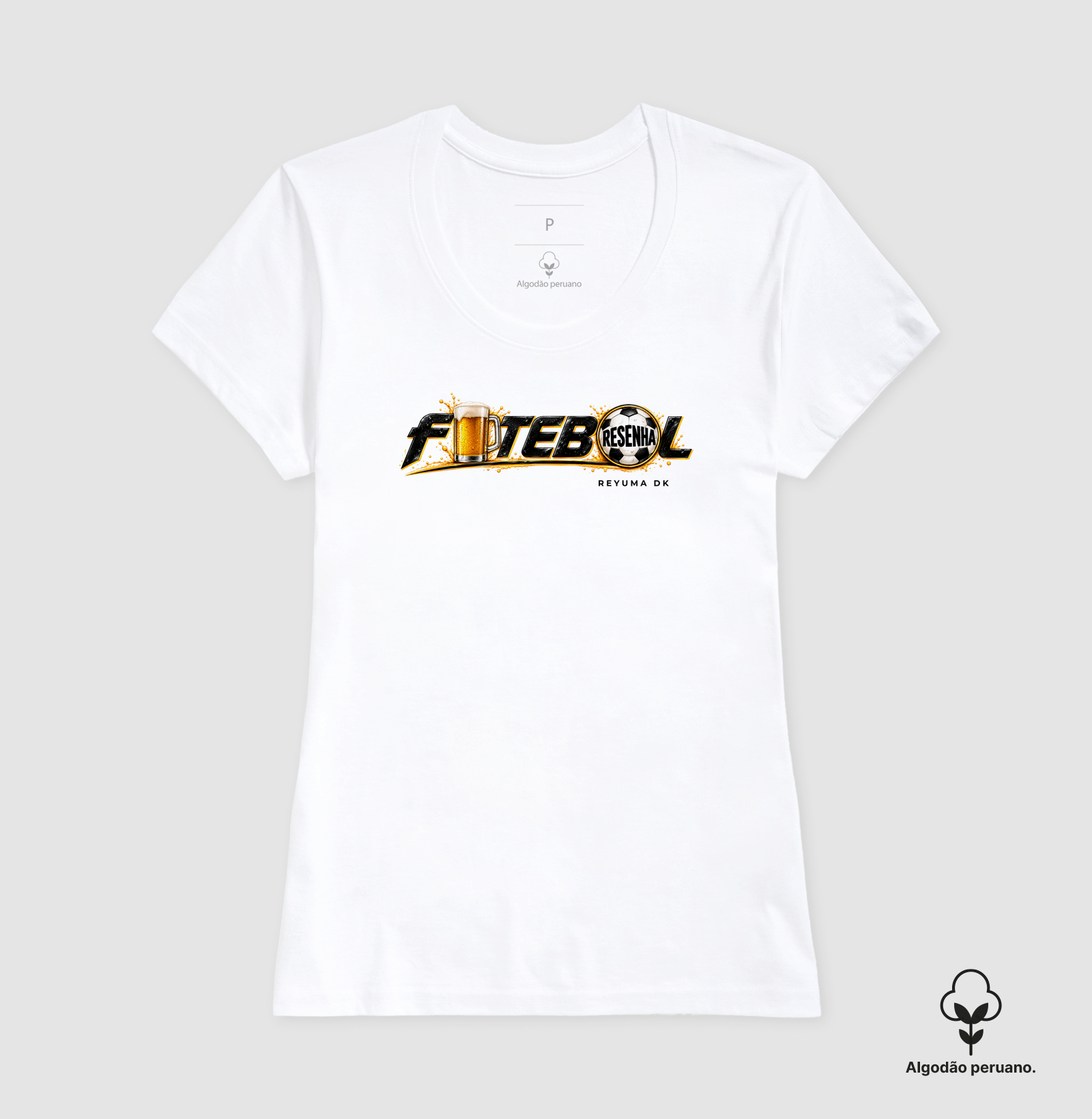 "Futebol Resenha" - Futebol - Camiseta Algodão Peruano Masculina, Feminina e Babylook - Imagem 11