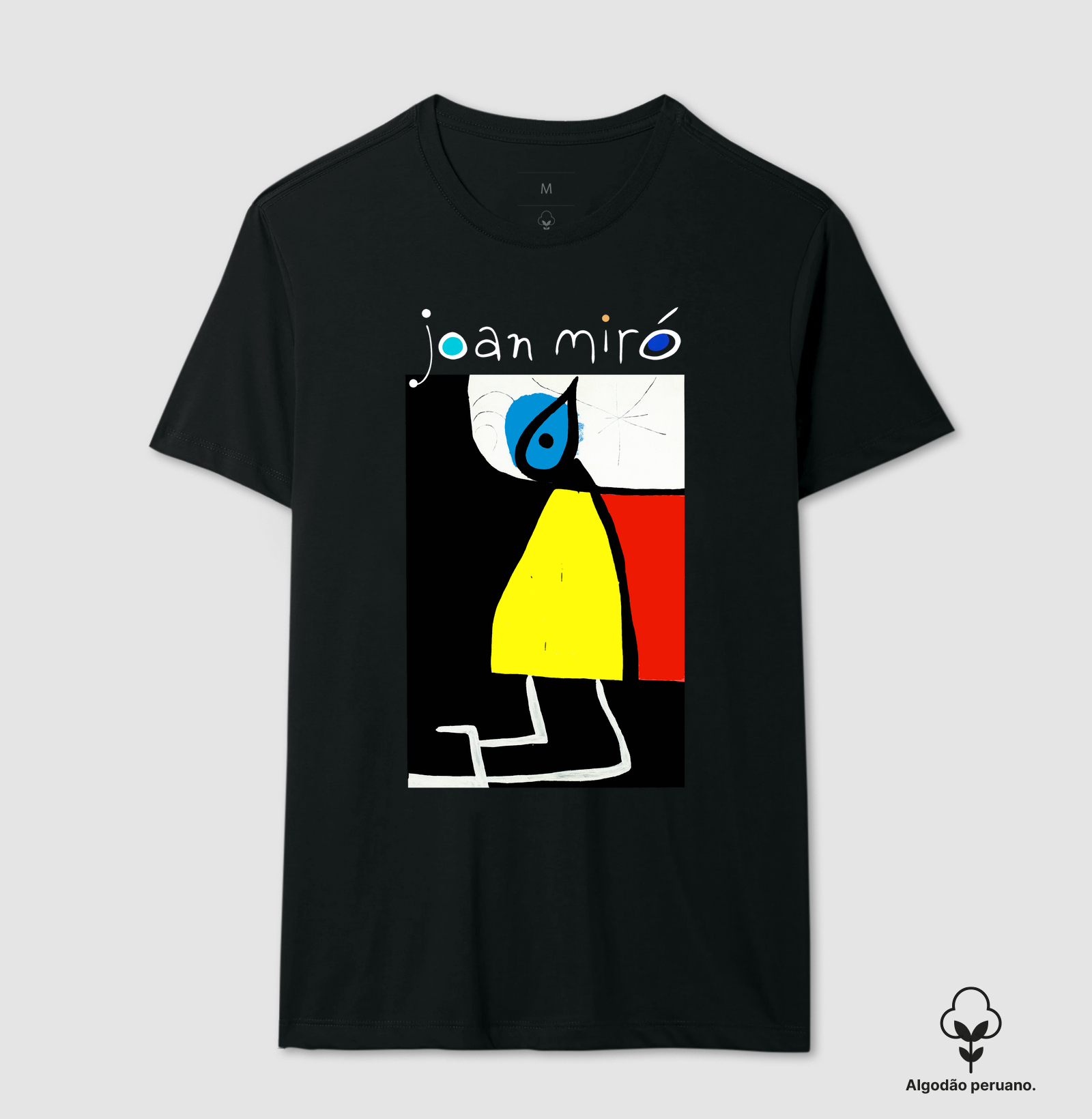 Camiseta Algodão Peruano Tanguis Joan Miró Arte Abstrata Geométrica  - Imagem 2