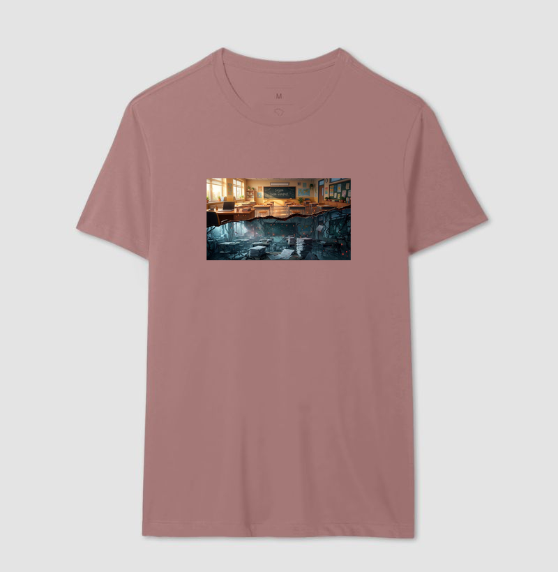 Camiseta Unissex Algodão Sala de Aula Mundo Invertido - Imagem 16