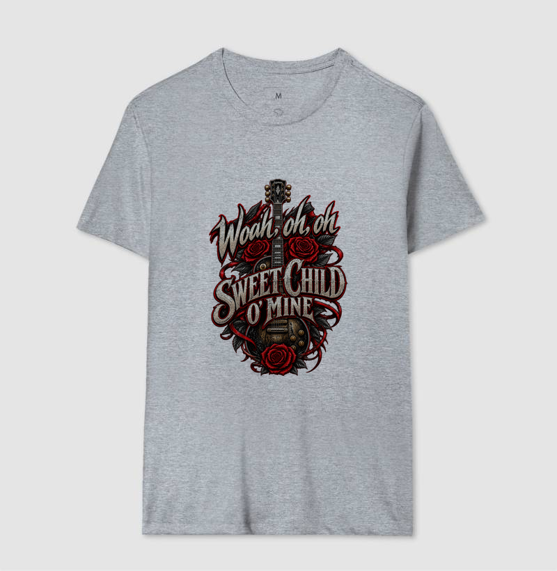 Camiseta Rock Sweet Child O’ Mine – Guitarra e Rosas - Imagem 8