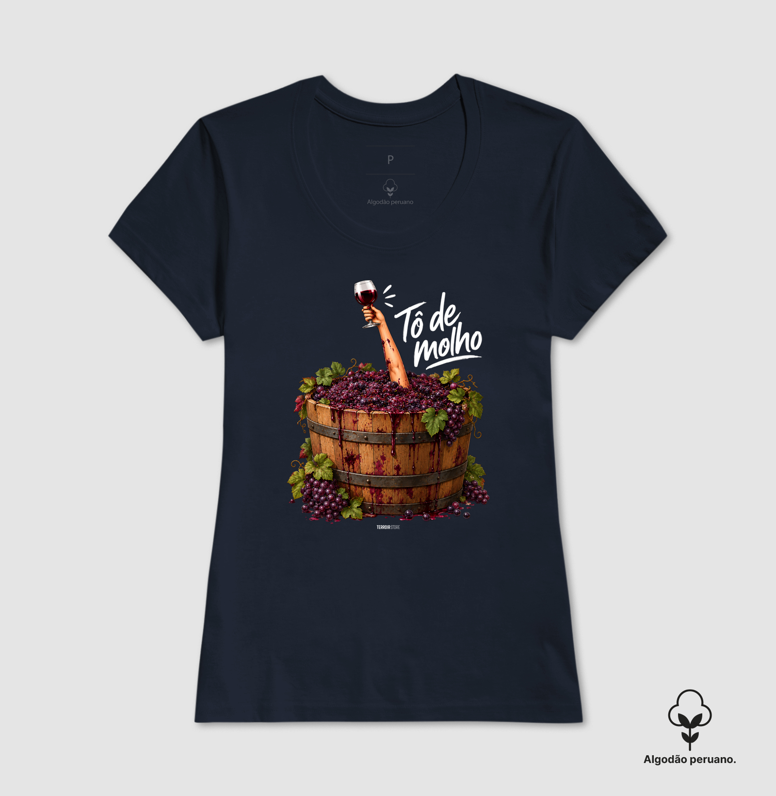 Camiseta Vinho - “Tô de Molho” – Humor & Wine Mood - Imagem 4