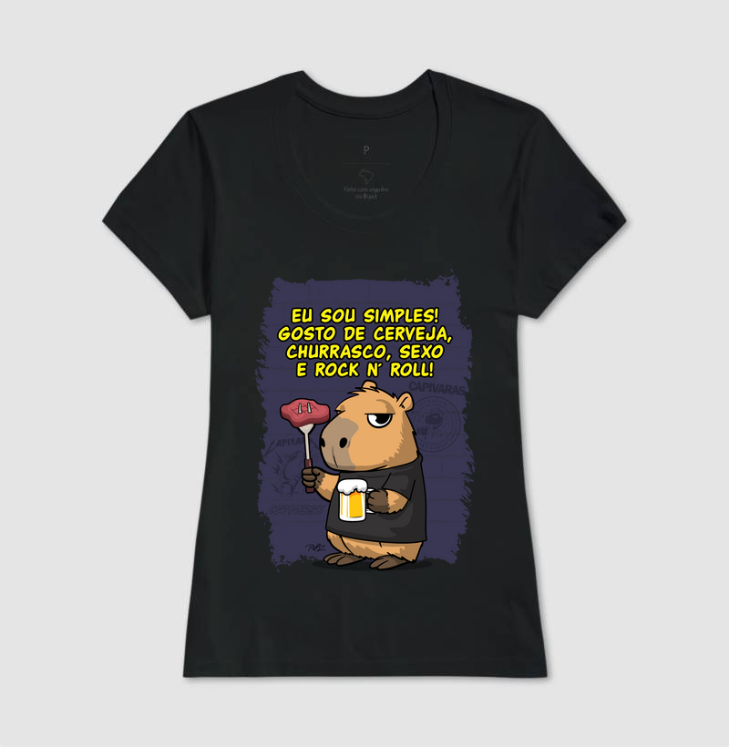 Capivara Rock Simples - Imagem 3