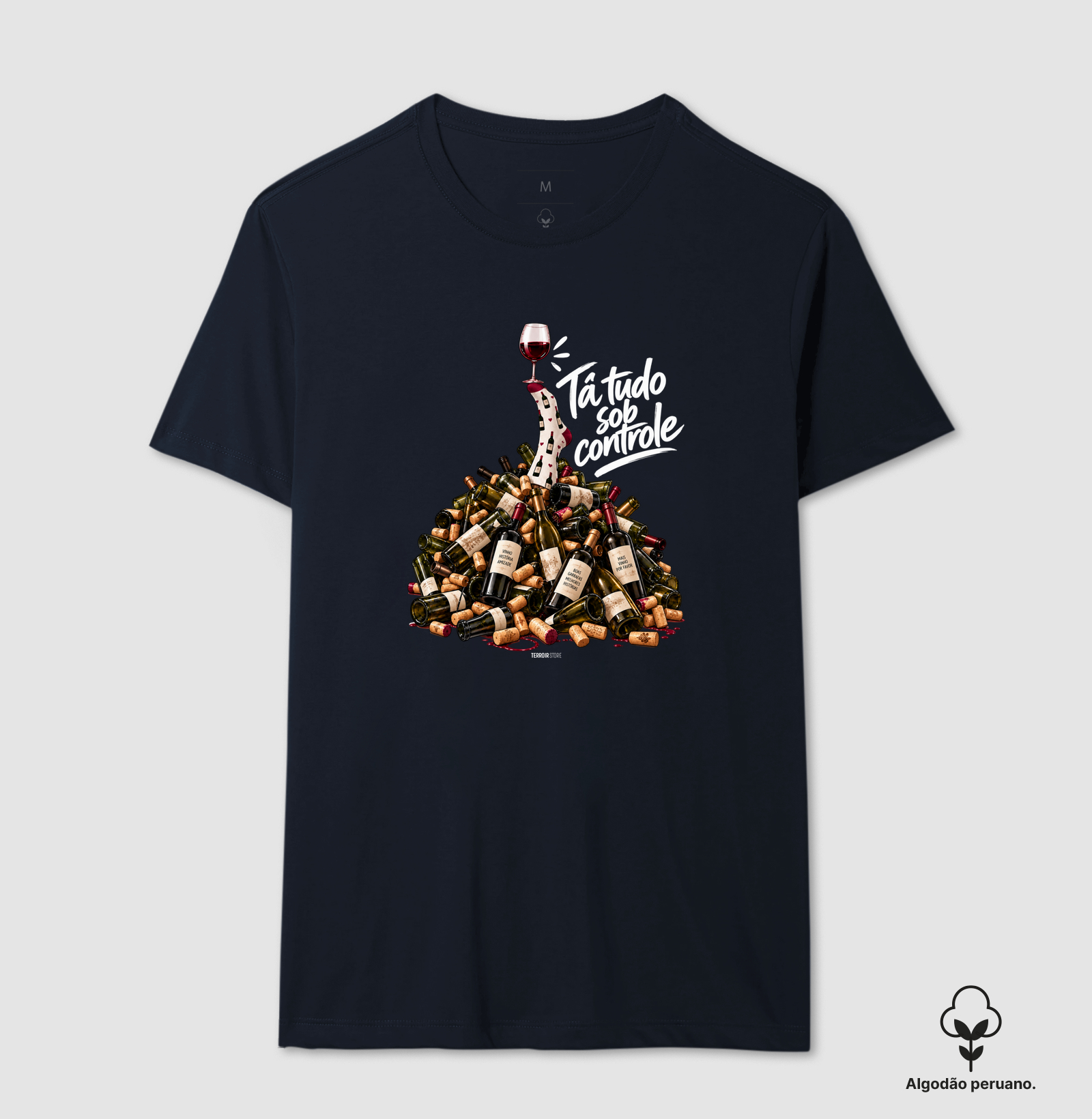 Camiseta “Entre Garrafas e Histórias” – Wine Mood - Imagem 2