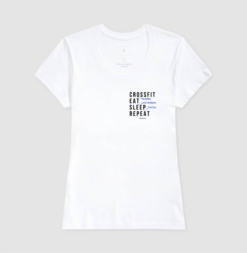 Camiseta Crossfit (Burpee). Eat. Sleep. Repeat. - Imagem 5