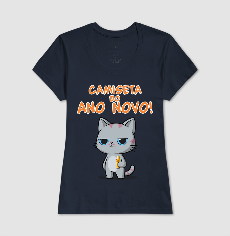 Camiseta Gato Sincero Ano Novo - Imagem 7