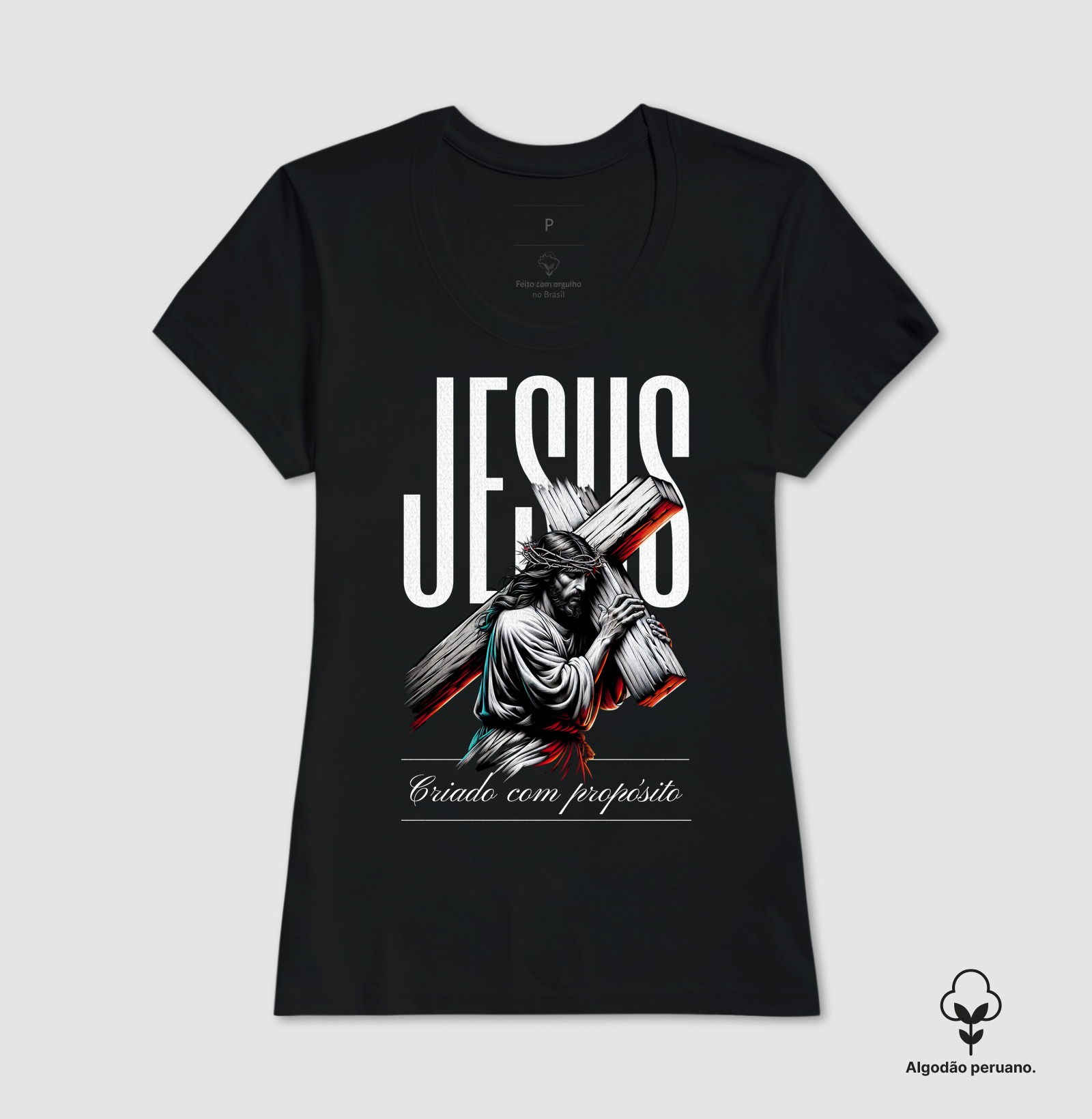 Camiseta Fem. Algodão Peruano Criado Com Propósito - Imagem 2
