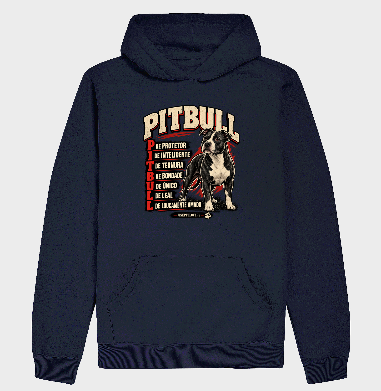 PITBULL P DE PROTETOR, I DE INTELIGENTE, T DE TERNURA, B DE BONDADE, U DE ÚNICO, L DE LEAL, L DE LOUCAMENTE AMADO. - Imagem 4