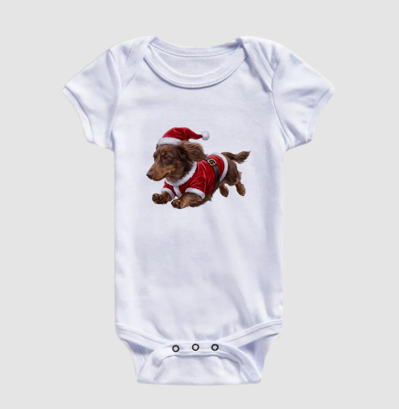 Dachshund Pelo Longo Marrom - Natal - Imagem 3