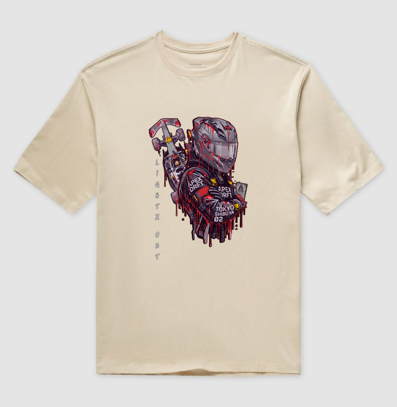 Camiseta Oversized Piloto F 2 | Linha Abstract — Aion Abstract - Imagem 3