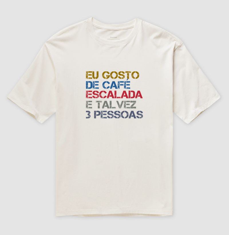 Camiseta Oversized Falésia & Magnésio | Café, Escalada & Pouca Gente - Imagem 5