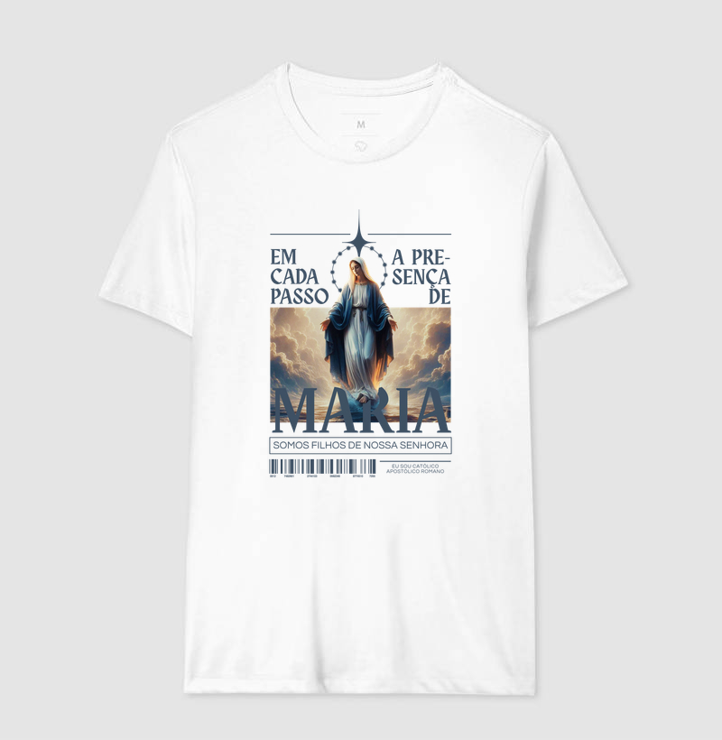 Camiseta Em Cada Passo A Presença de Maria - Imagem 4