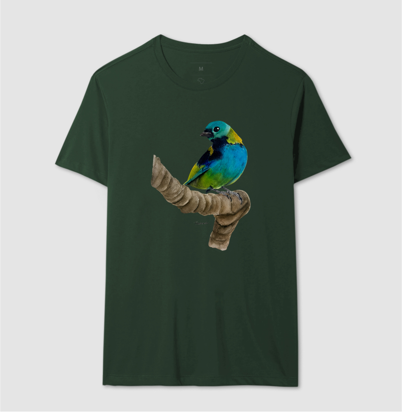 Camiseta Saíra-Sete-Cores – Aves do Brasil - Imagem 10