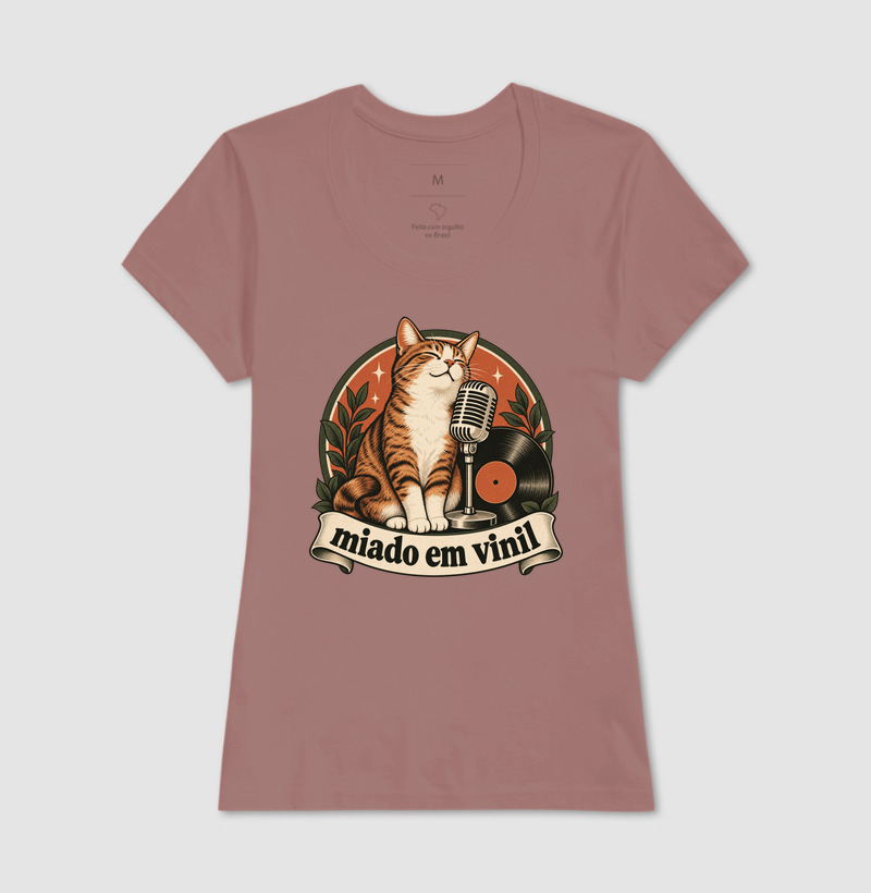 Camiseta Gato Música "miado em vinil" | Pelo & Pano - Imagem 17
