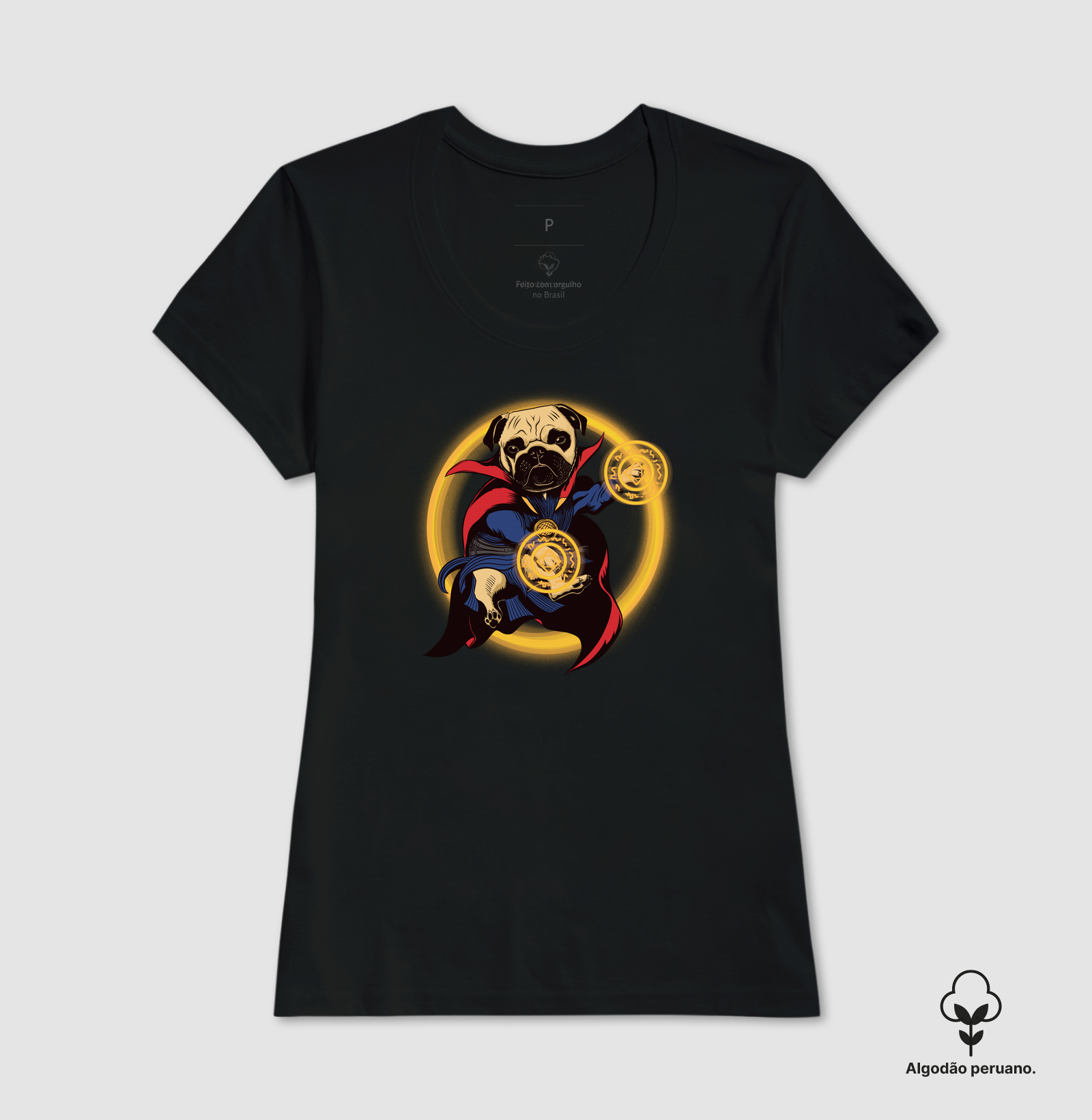 Camiseta Algodão Peruano Cachorro Estranho - Imagem 3