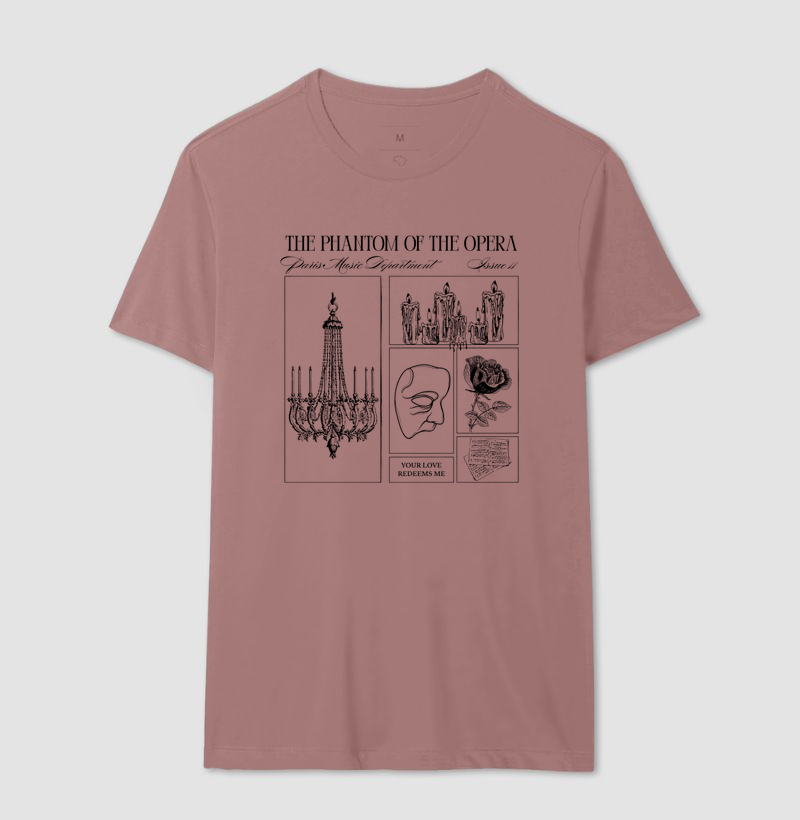 Camiseta O Fantasma da Ópera – Literatura Gótica - Imagem 12