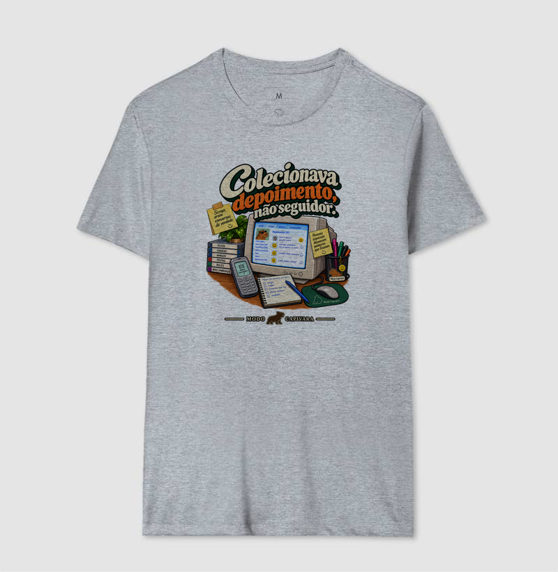 COLECIONAVA DEPOIMENTOS E NÃO SEGUIDORES - Modo Capivara - Camiseta - Imagem 10