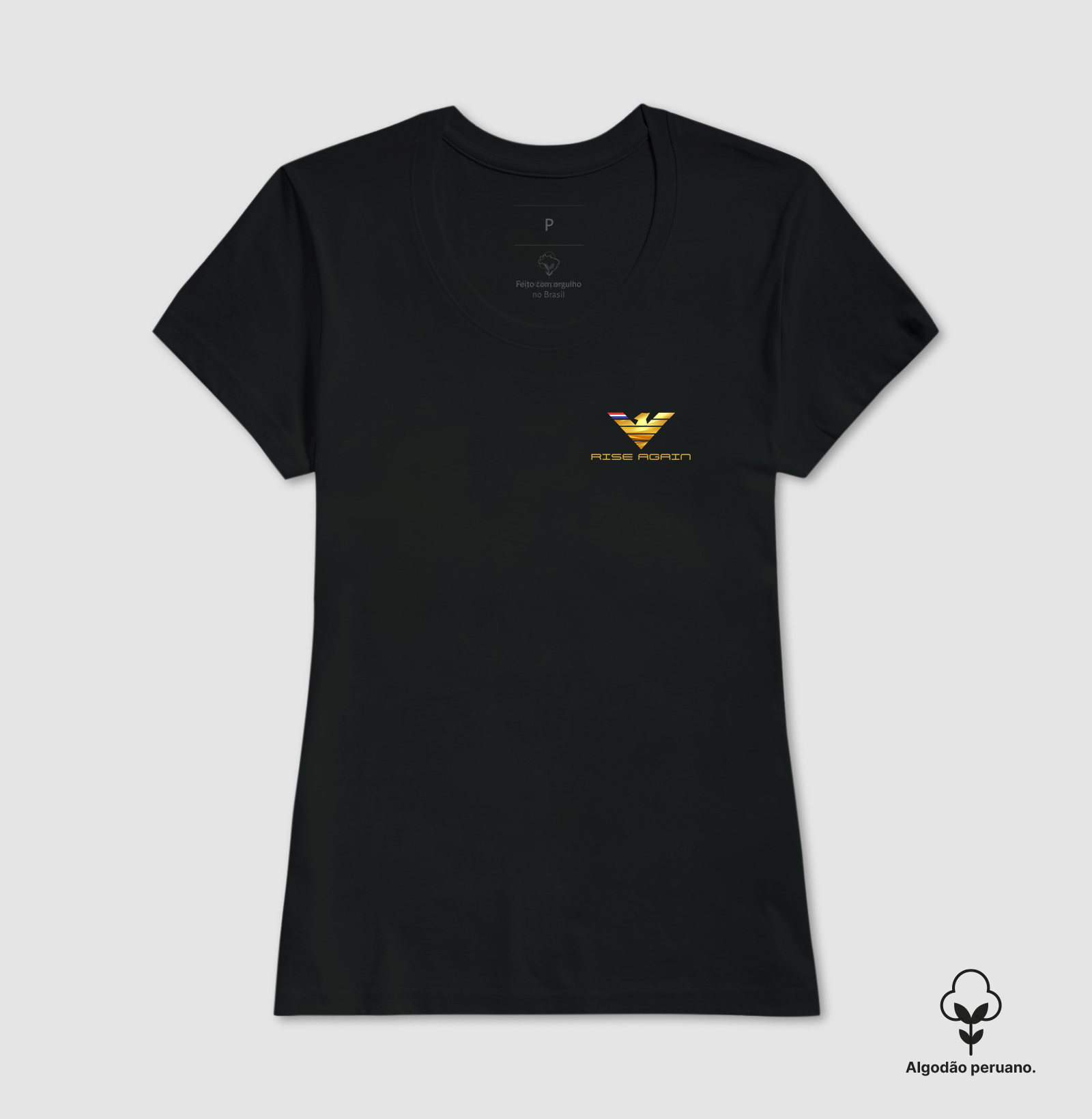 A estampa RISE AGAIN GOLD foi criada para aqueles que enxergam cada desafio como uma oportunidade de crescimento. Com uma majestosa águia dourada que simboliza poder, visão e liberdade, esta arte representa a força de quem nunca abandona seus objetivos. - Imagem 6