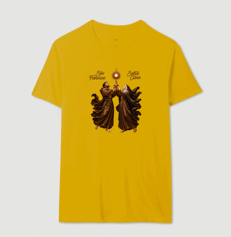 Camiseta São Francisco e Santa Clara de Assis - Adoradores do Santíssimo - Imagem 12
