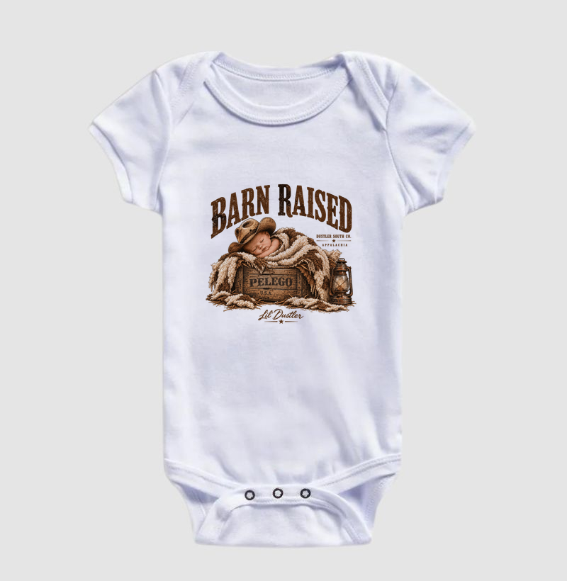 Body Bebê Unissex Barn Raised – Lil’ Dustler Country 100% Algodão - Imagem 4