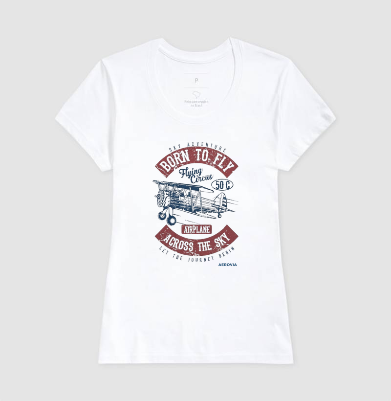CAMISETA Vintage Born to fly - Imagem 4
