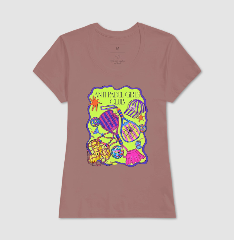 Camiseta Feminina Anti Padel Girls Club Retrô - Imagem 6