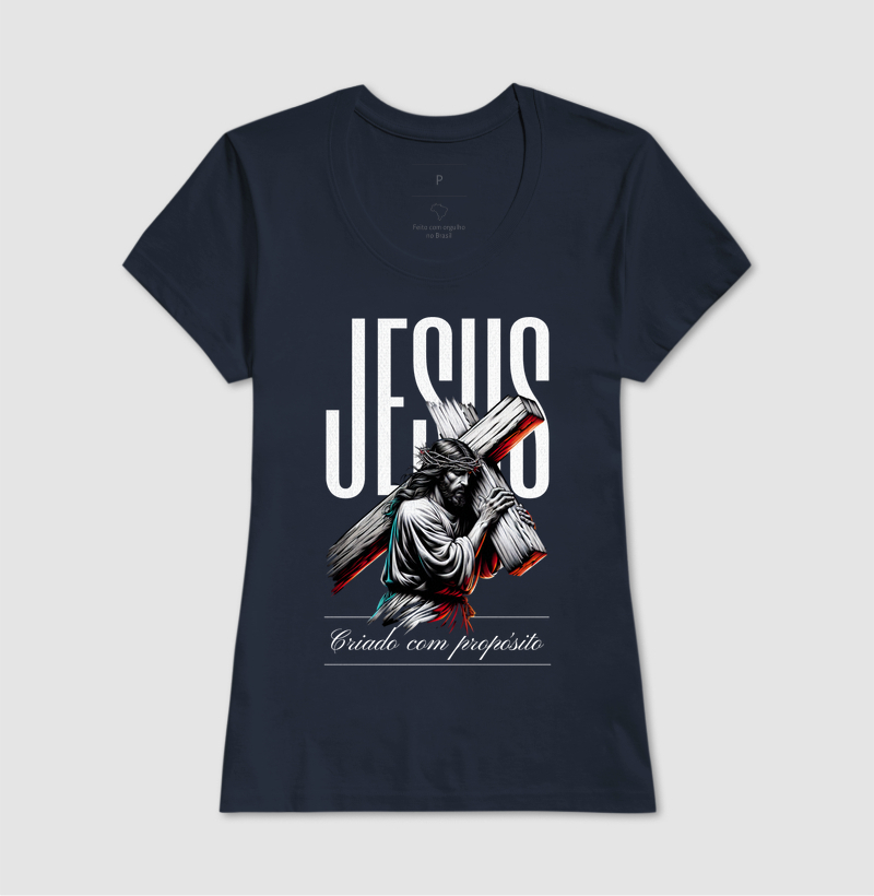 Camiseta Feminina Acinturada Criado Com Propósito - Imagem 3