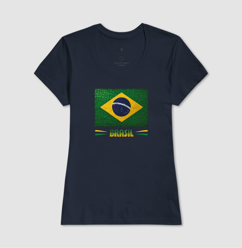 Camiseta Bandeira do BR estilizada (Feminina) - Imagem 7