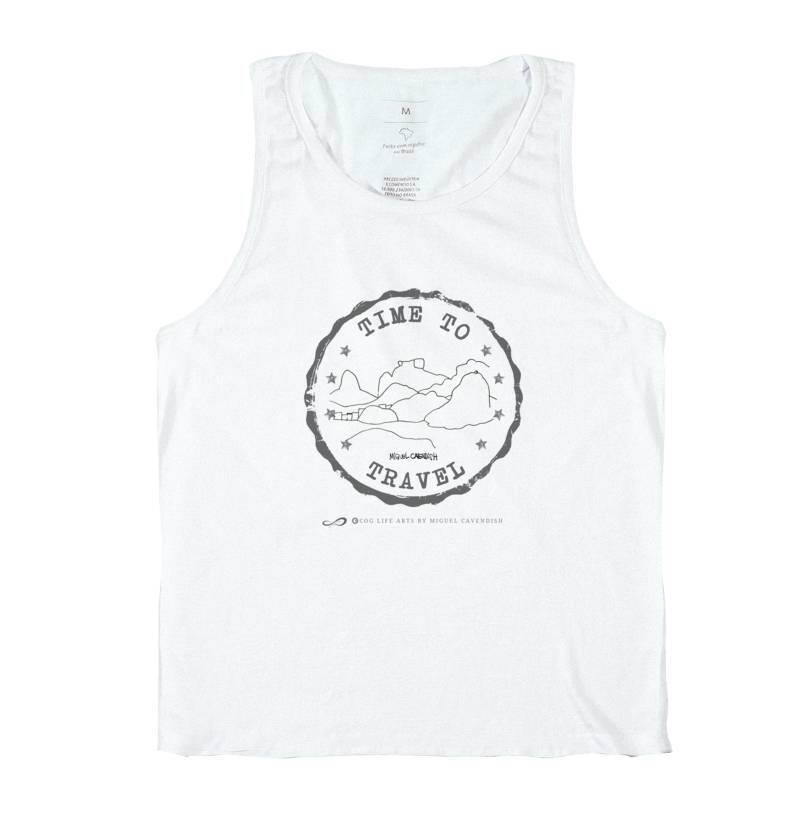 Regata Adulto Time To Travel Branca by Miguel Cavendish