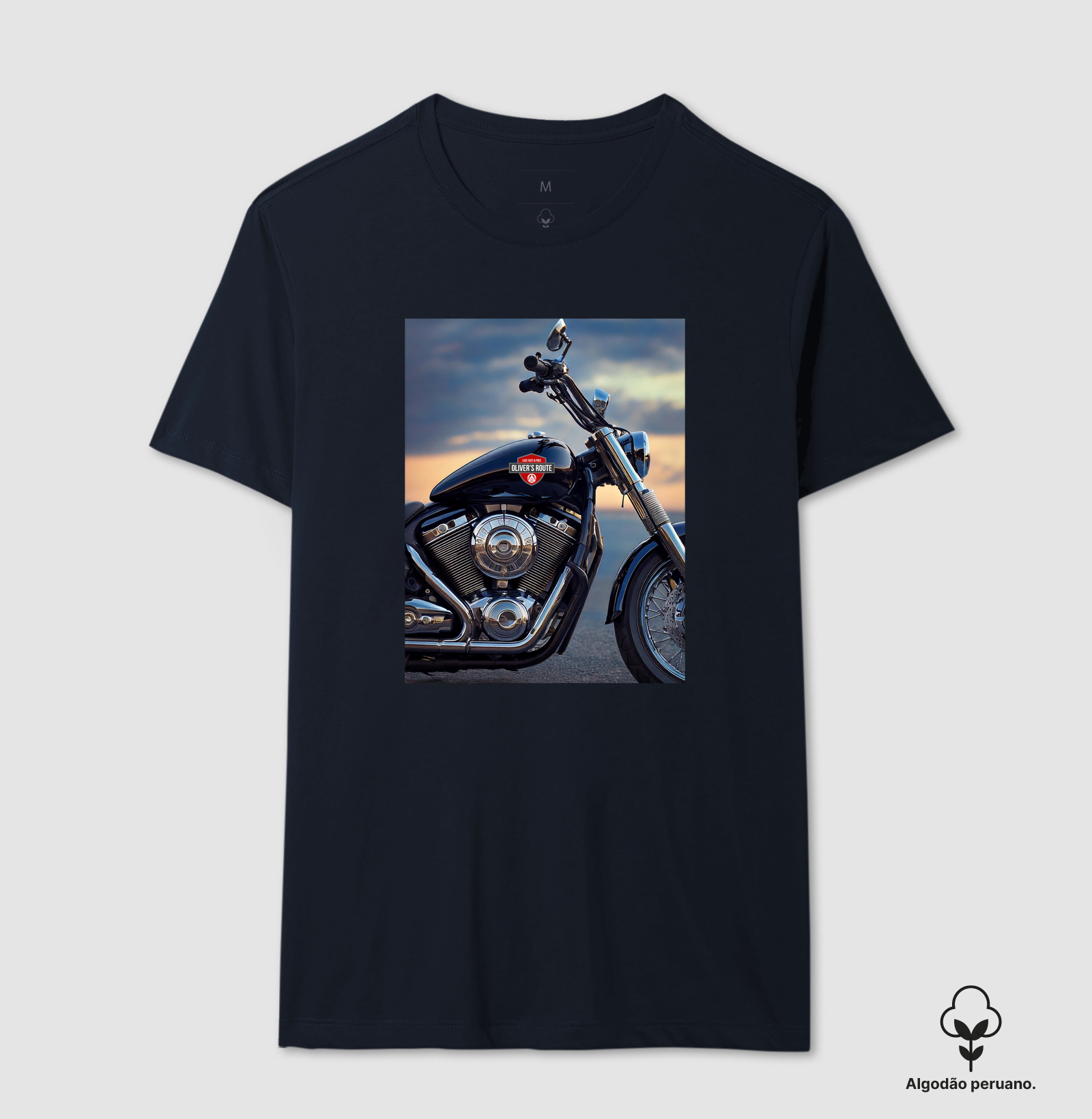 Motorcycle at Sunset Edição Especial em Algodão Peruano - Imagem 5