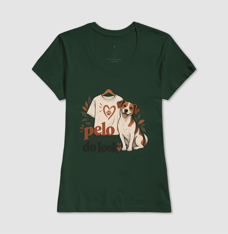 Camiseta Cachorro Humor "pelo faz parte do look" | Pelo & Pano - Imagem 13