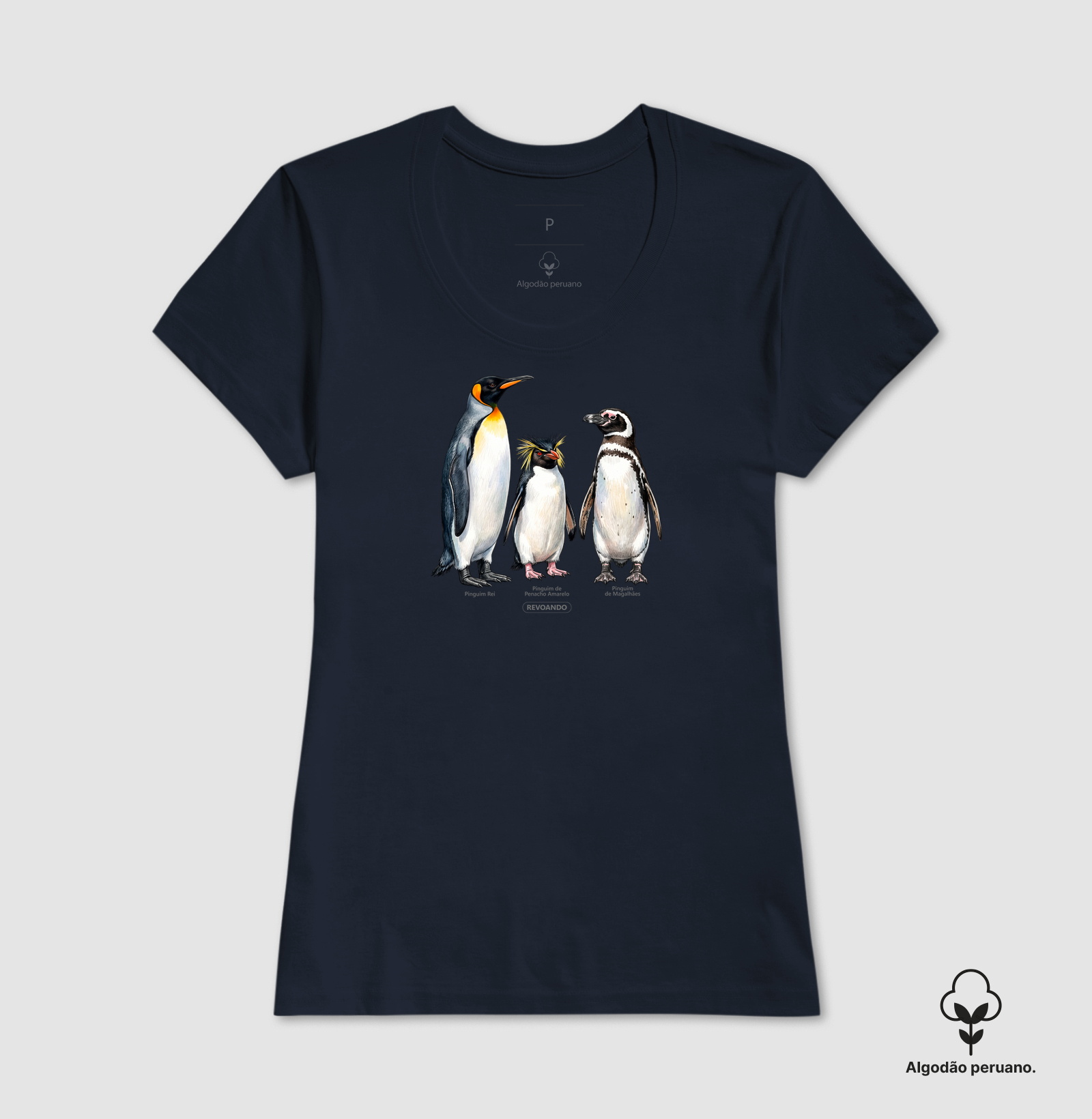 Traços Alados - Coletivo Pinguins - Algodão Peruano - Imagem 9