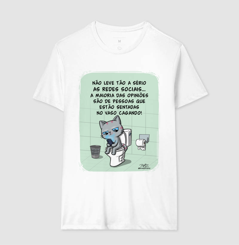 Camiseta Gato Sincero no Vaso - Imagem 4
