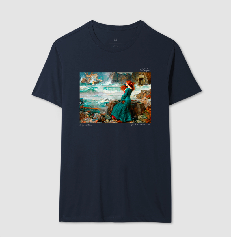 Camiseta Aesthetic Art History Miranda The Tempest J.W. Waterhouse - Imagem 4
