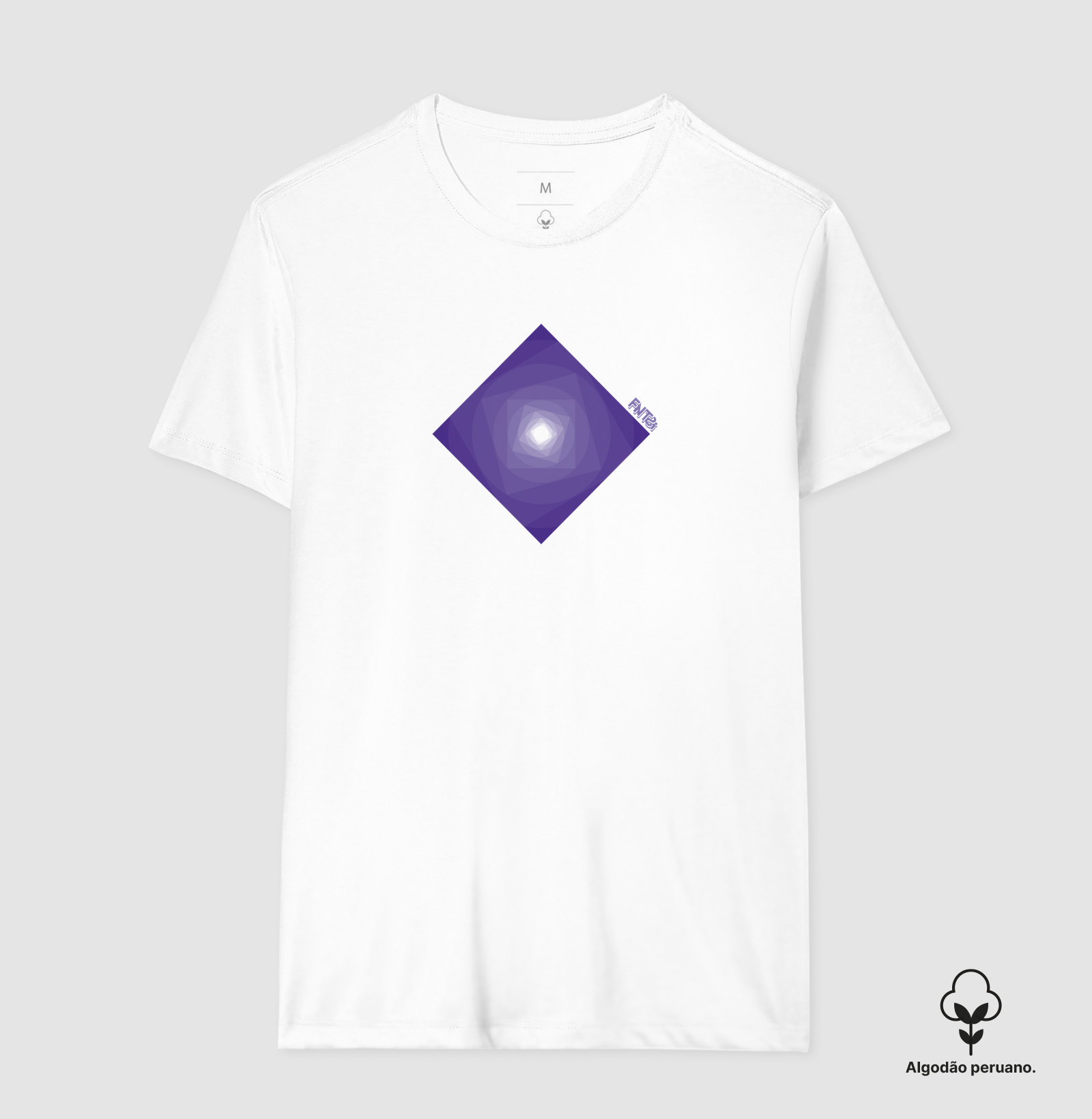 T-SHIRT "INFINITA FANTASIA" / ROXO MINIMAL (ALGODÃO PERUANO)