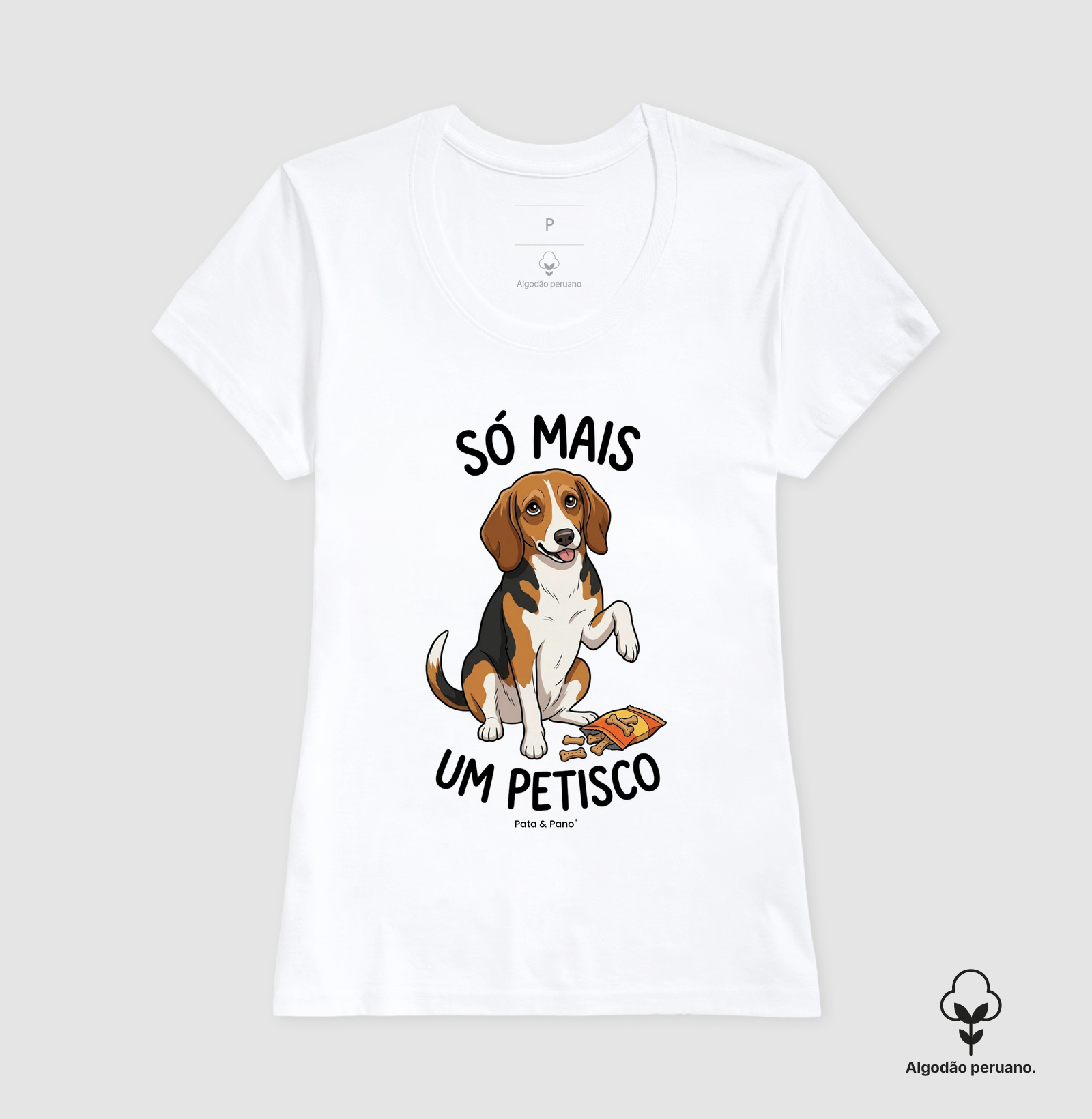 CAMISETA ALGODÃO PERUANO BEAGLE PETISCO - Imagem 9