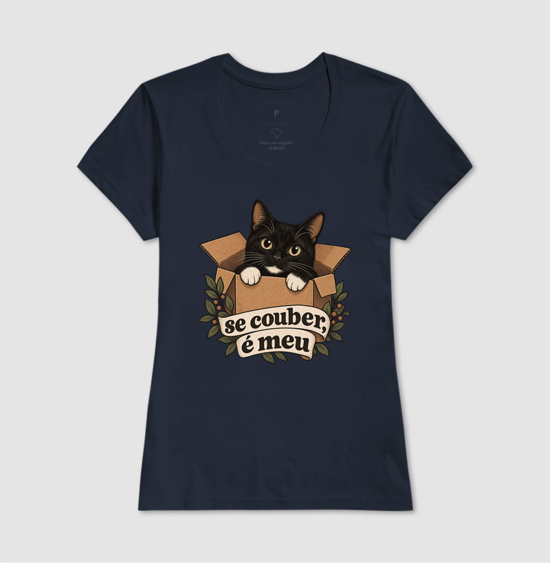Camiseta Gato Caixa "se couber, é meu" | Pelo & Pano - Imagem 7