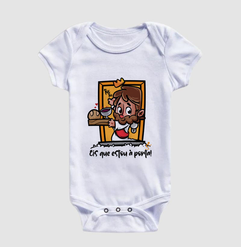 Body Infantil Cristão Jesus Está à Porta - Imagem 3