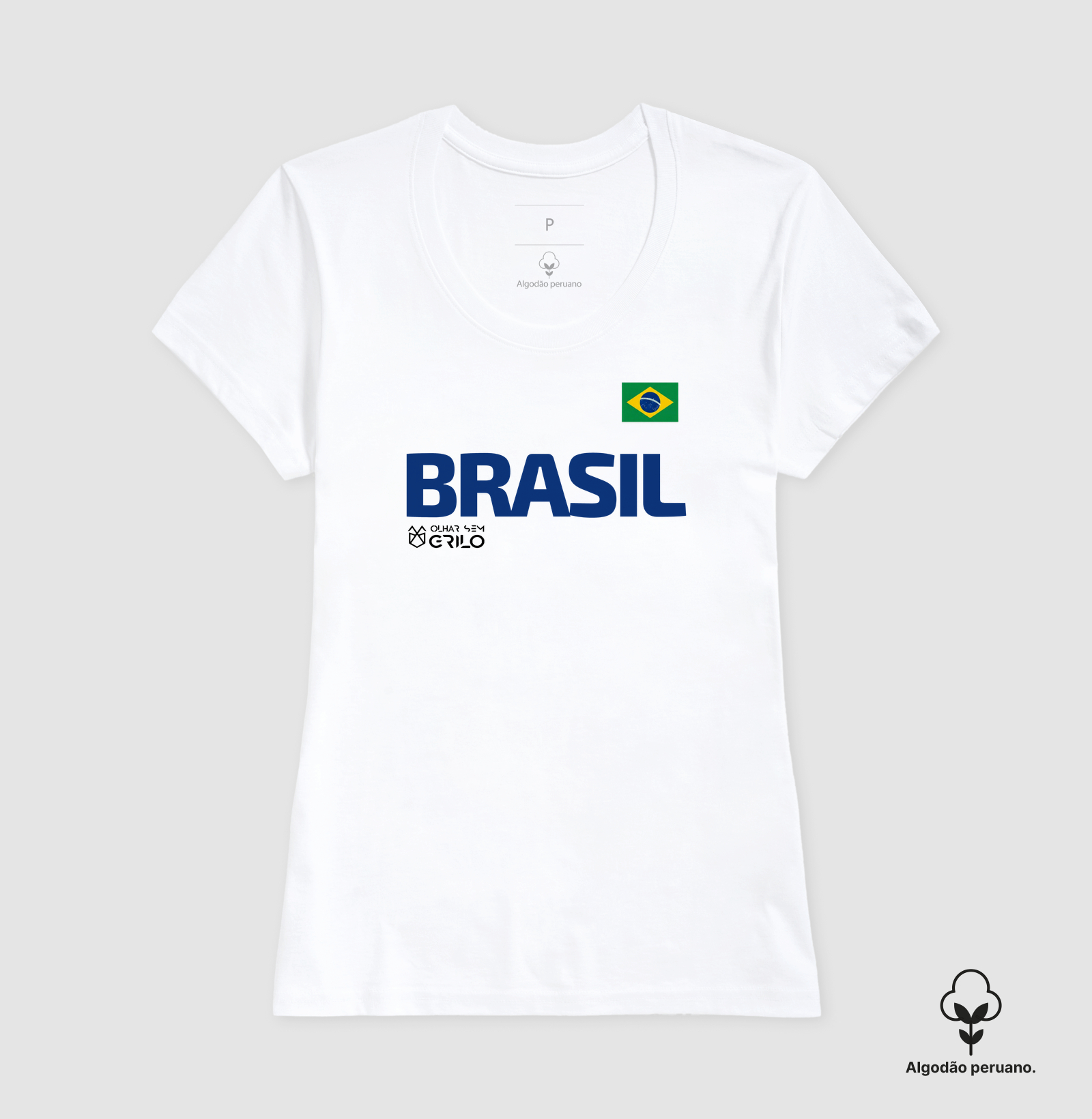 Camiseta Algodão Peruano - Brasil - Imagem 3