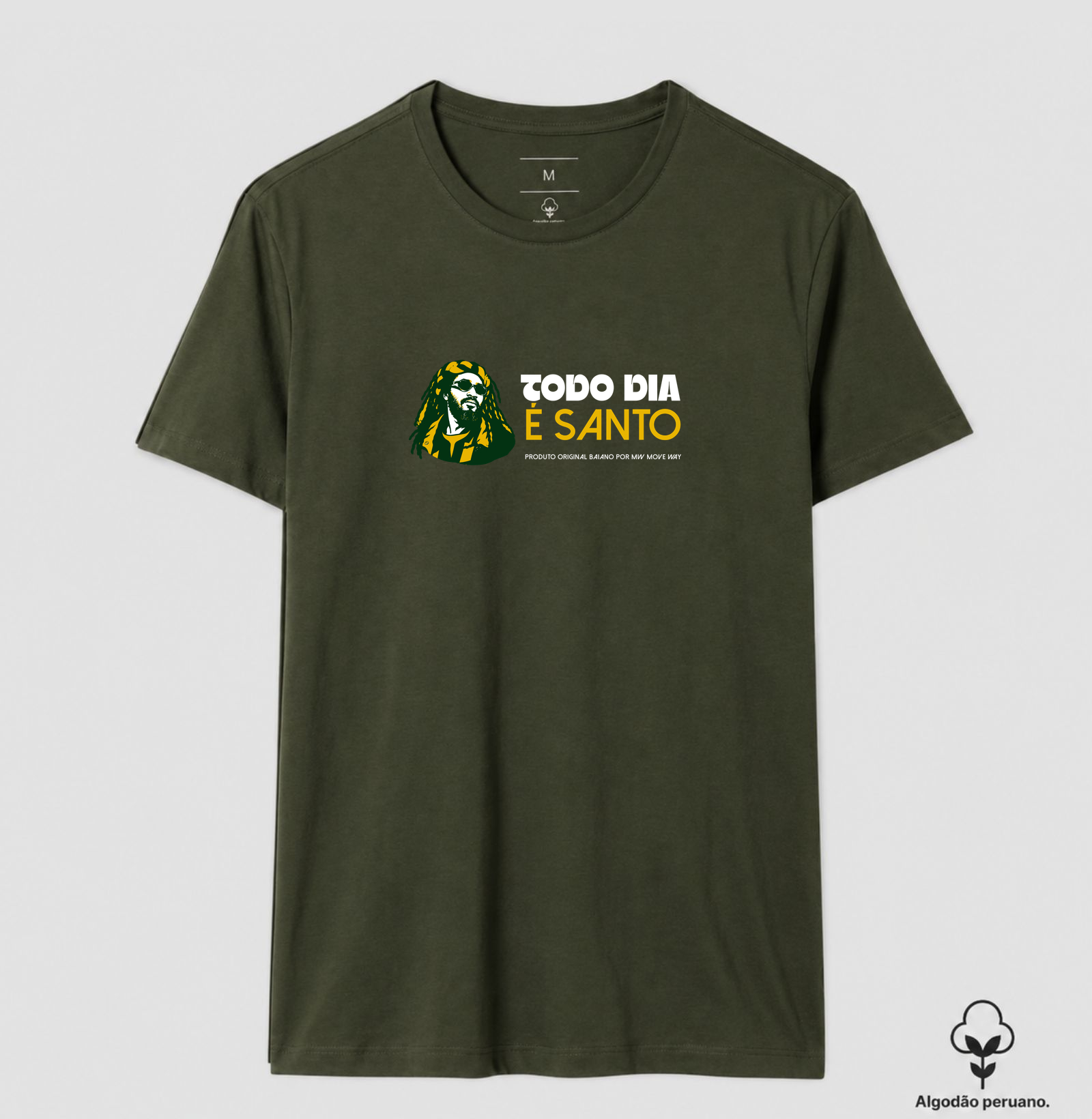 Camiseta Todo dia é santo! Coleção Reggae.  Masculino e feminino. Algodão Peruano - Imagem 9