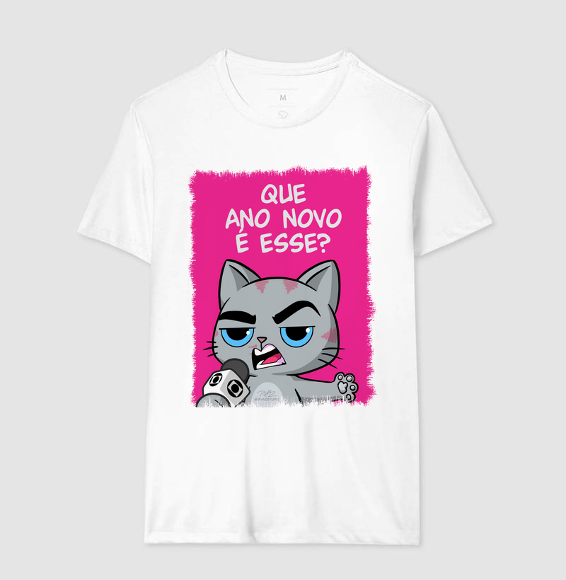Camiseta Gato Sincero Q Ano Novo é esse? - Imagem 4