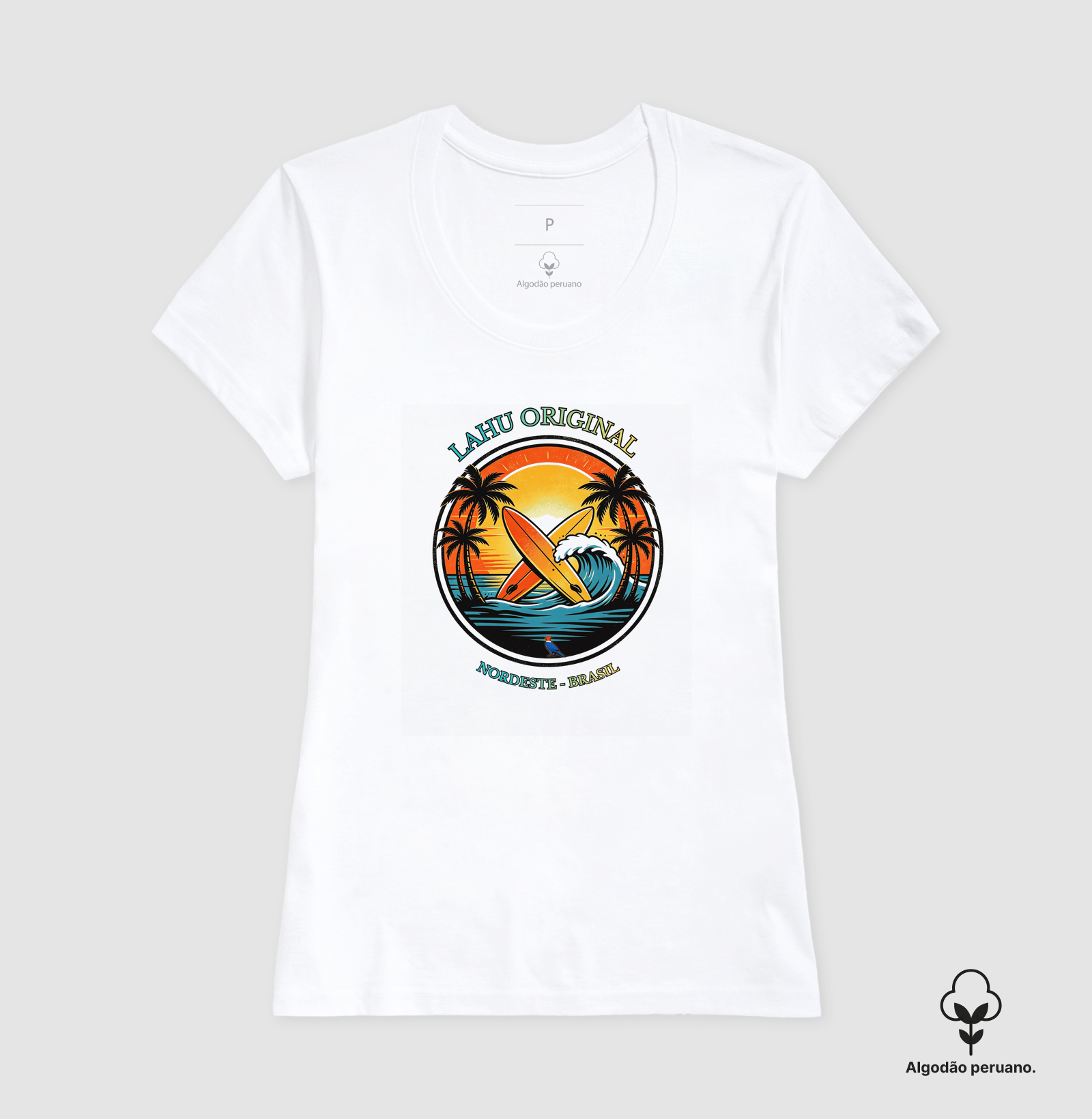 “Sinta a energia das ondas nordestinas com a estampa Lahu Original. Cores vibrantes, estilo surf e alma brasileira — feita para quem carrega o sol e o mar no coração. Vista o Nordeste, vista Lahu!” - Imagem 8